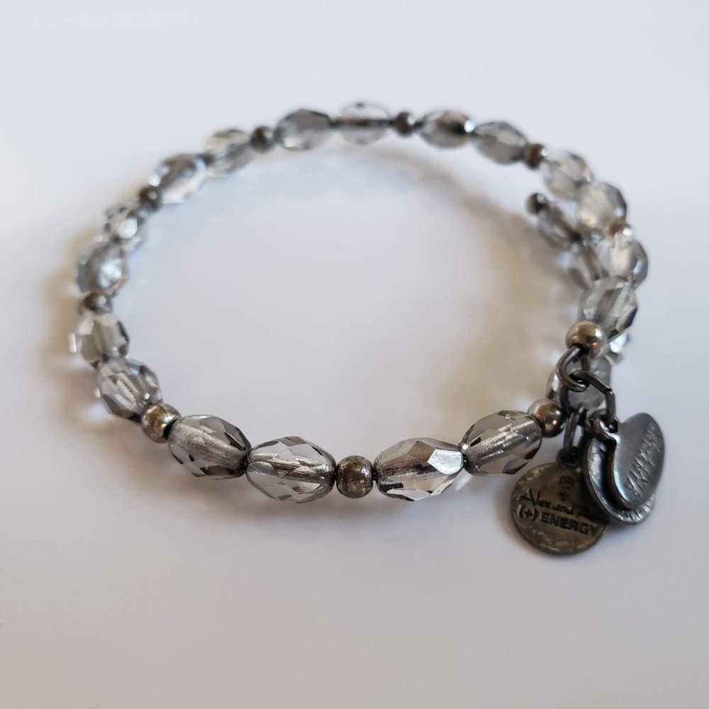 Alex & Ani Silver Beaded Bangle